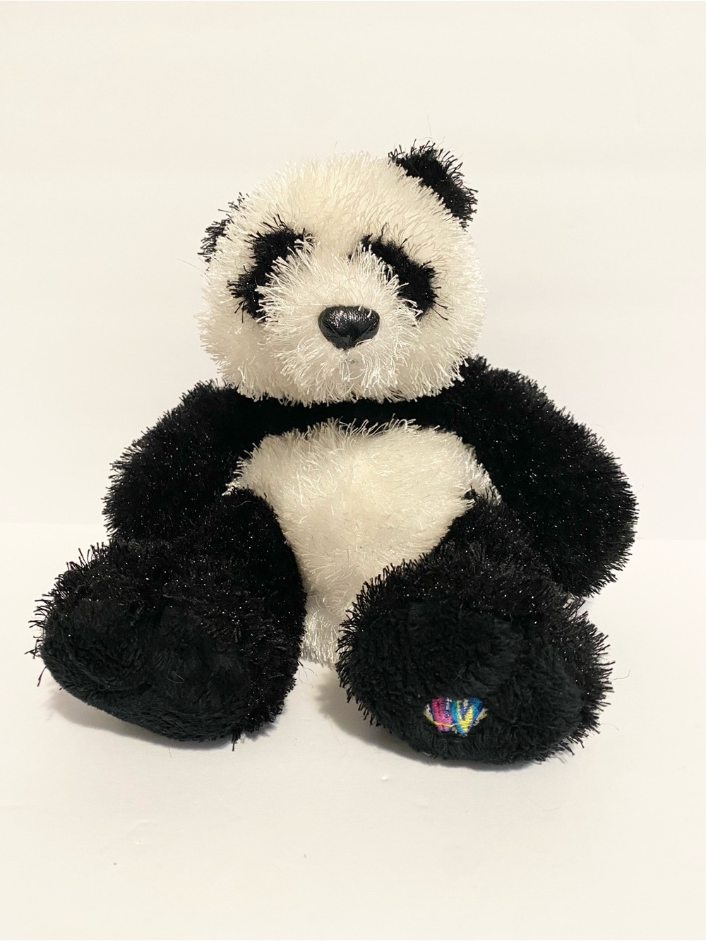 Ganz Webkinz Panda Plush Black White Furry Stuffed Animal Toy 7”